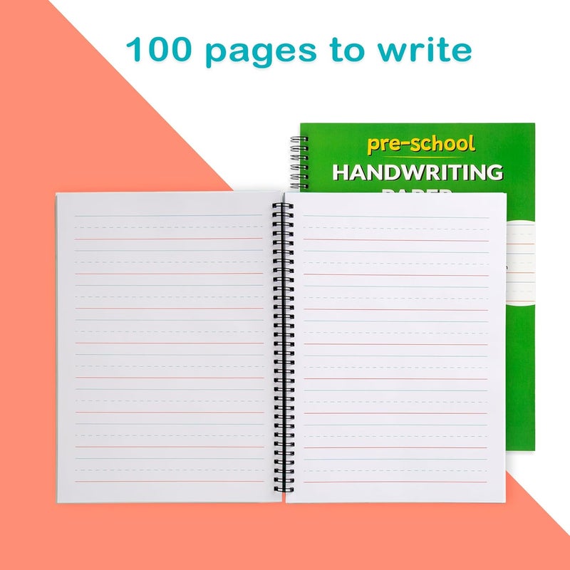 Learning Owl A4 Lined Handwriting Practice Notebook for Kids – Dotted Midline, Spiral Bind, Pre-K, Kindergarten, 100 Thick Pages - Image 2